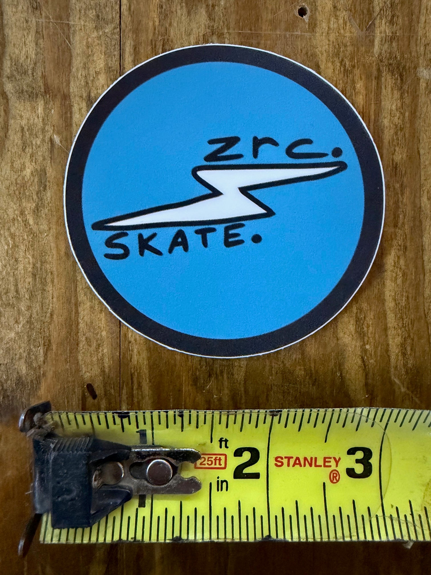 Lightning Bolt Blue Circle Sticker