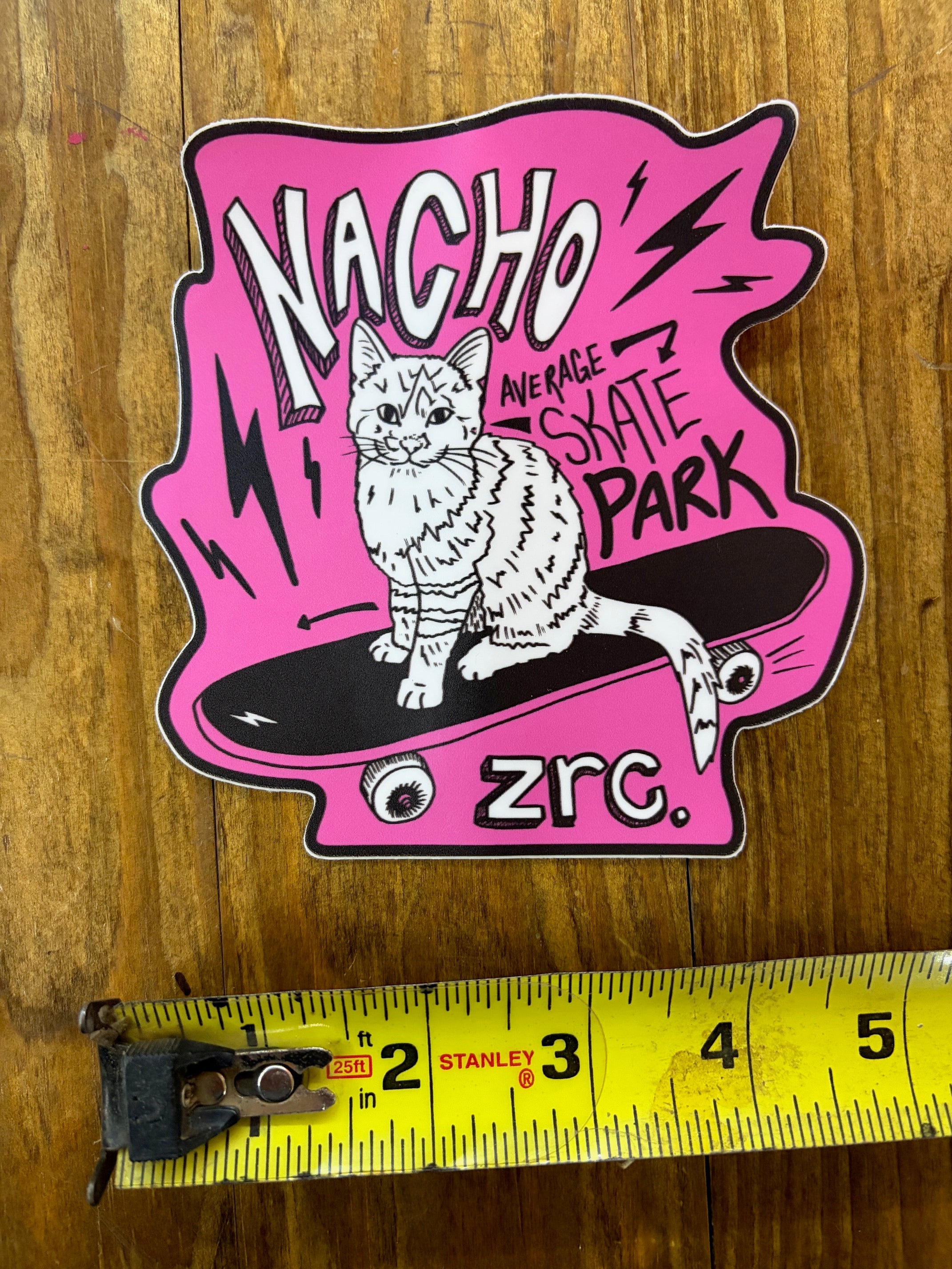 Large "Nacho Average Skatepark" sticker